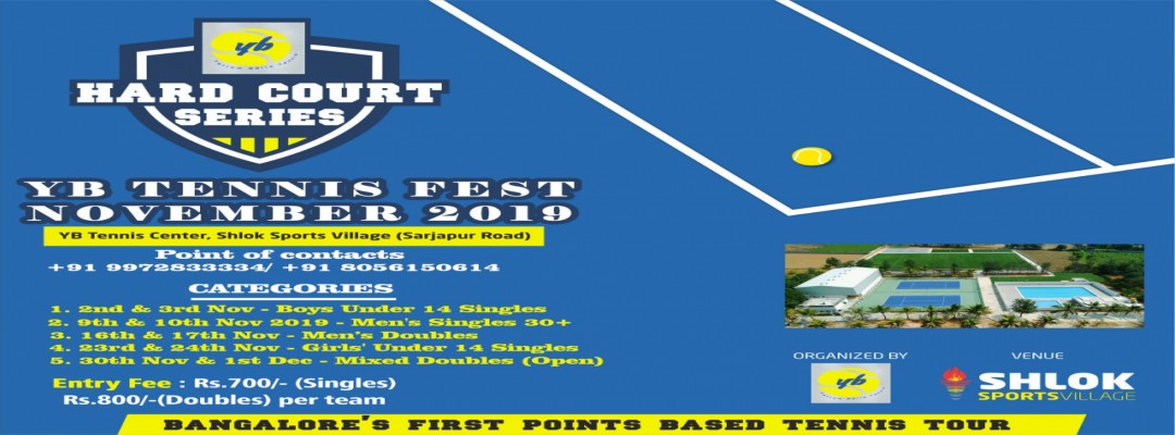 YB TENNIS FEST NOVEMBER,BANGALORE