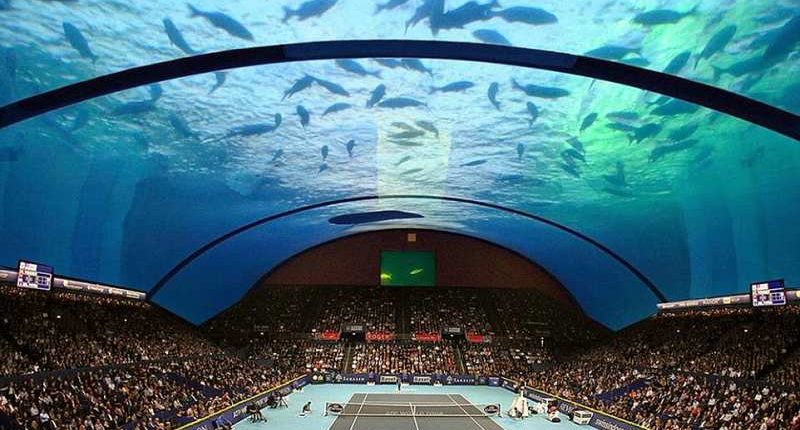 underwater tennis court