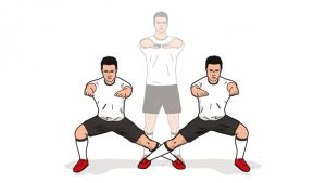 stretching-lateral lunges